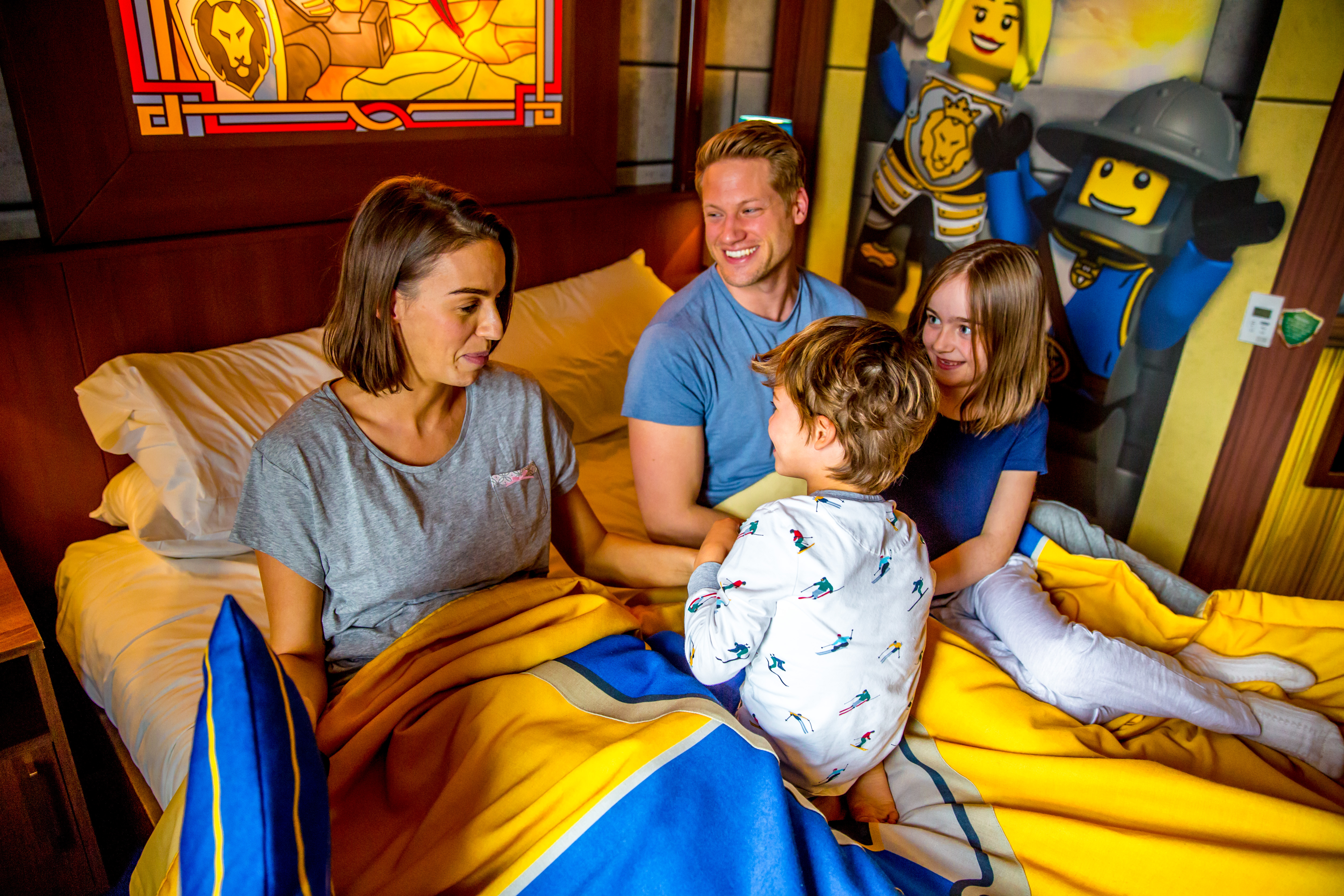 Family in a Knight's Room in the LEGOLAND Castle Hotel